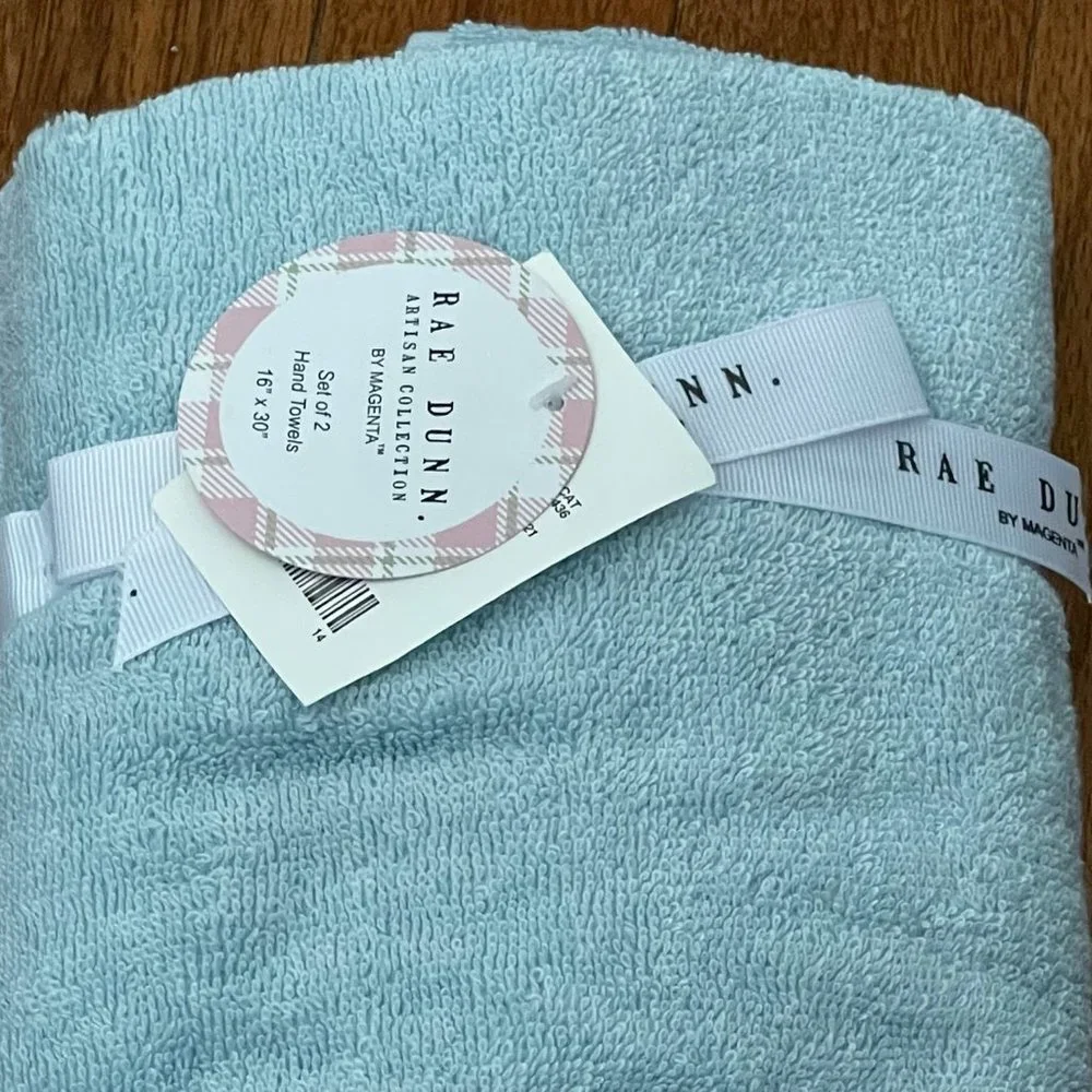New Rae Dunn by Magenta Blue Happy Easter Hand Towel Set P5
